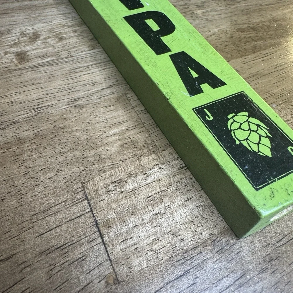Blackstone Brewing HopJack IPA Beer Tap Handle Nashville TN Wood Green Bar Decor